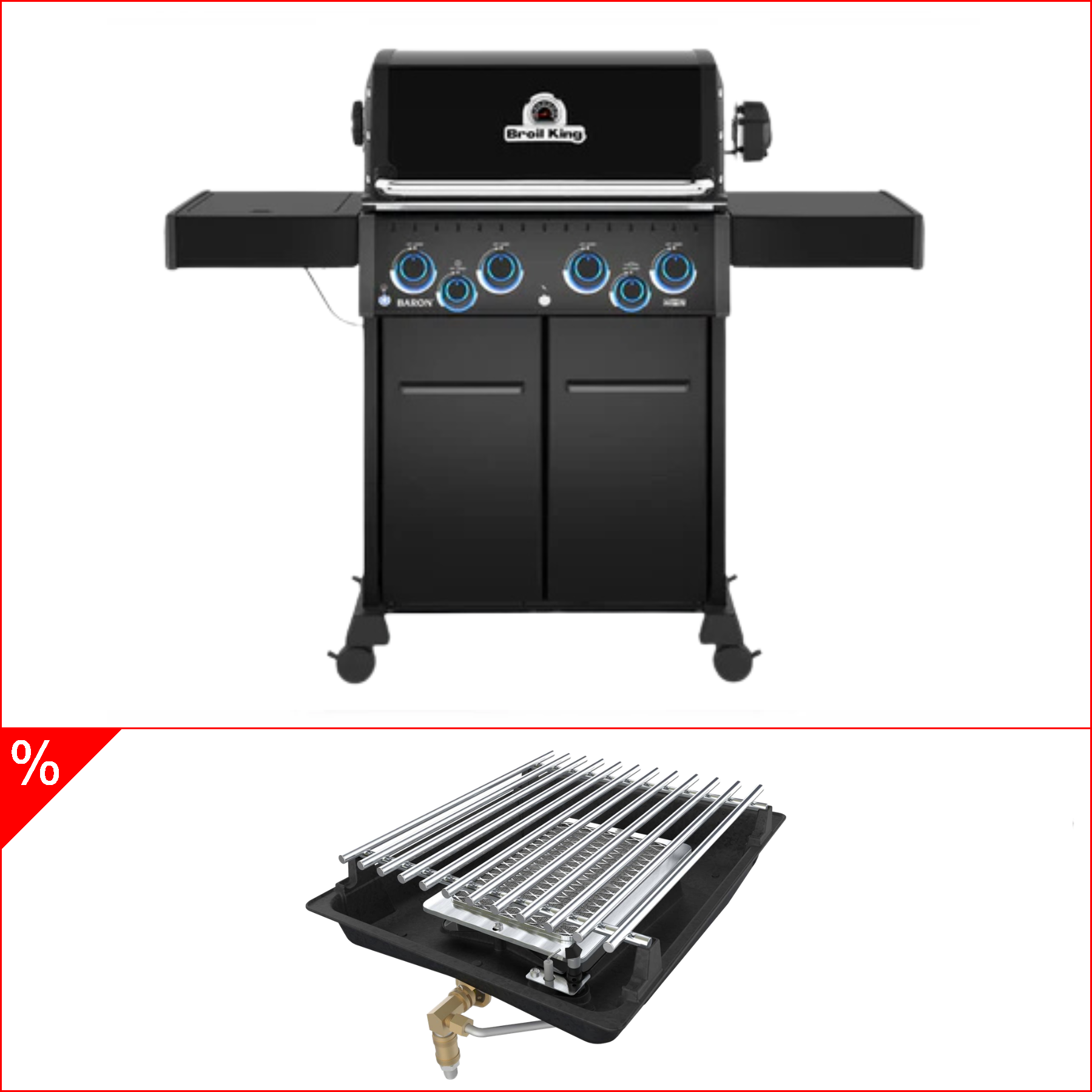 Broil King Baron 490 X Shadow Gasgrill (2026) inkl. Drehspieß & Infrarotbrenner