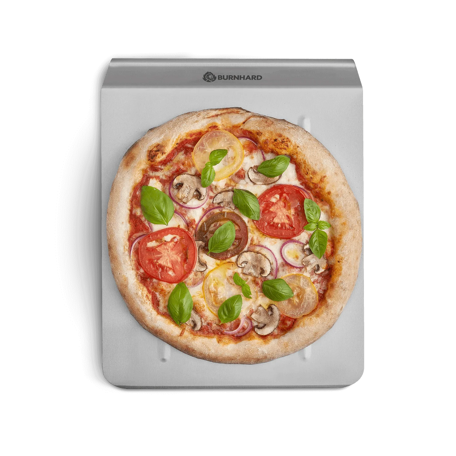 Burnhard Pizzastein mit Pizzaschaufel | 38 x 30 x 1,5 cm