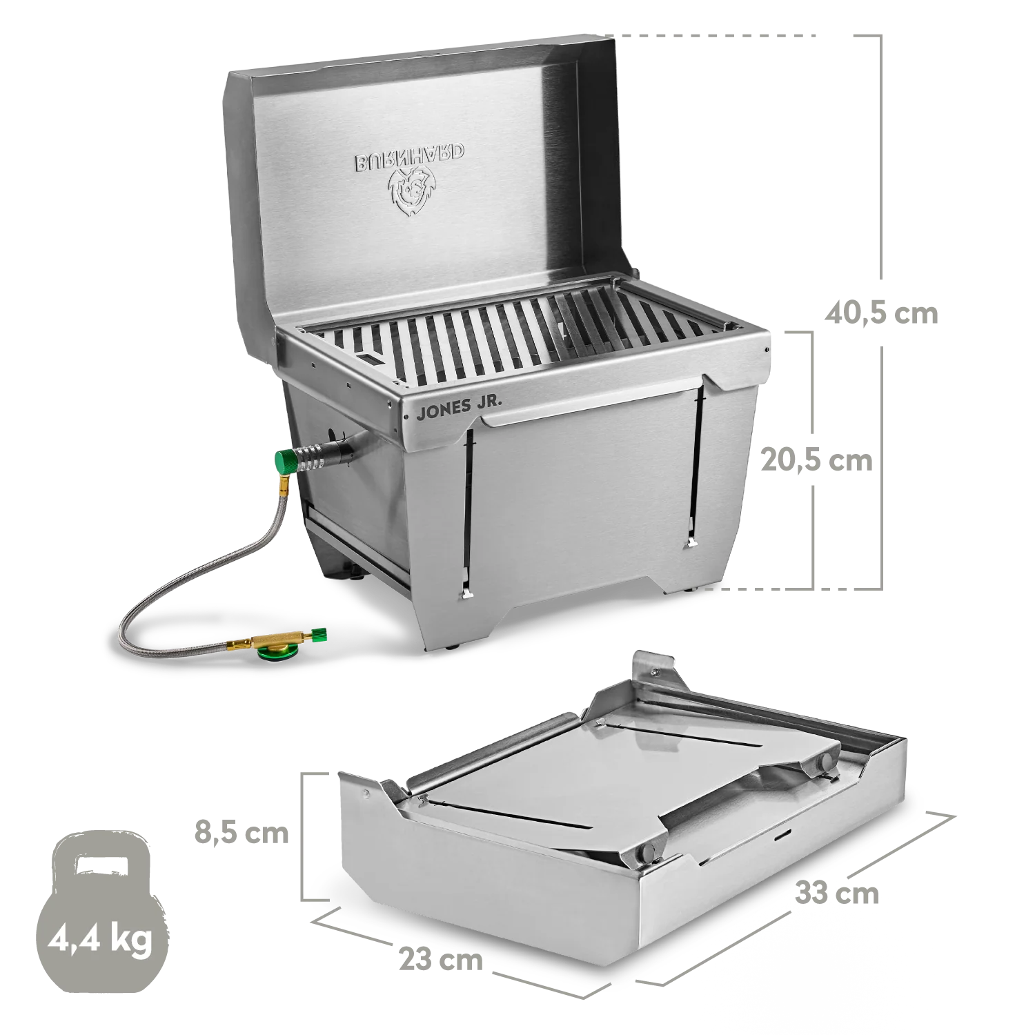 Burnhard JONES Jr. mit Gasflaschenadapter 2er Set