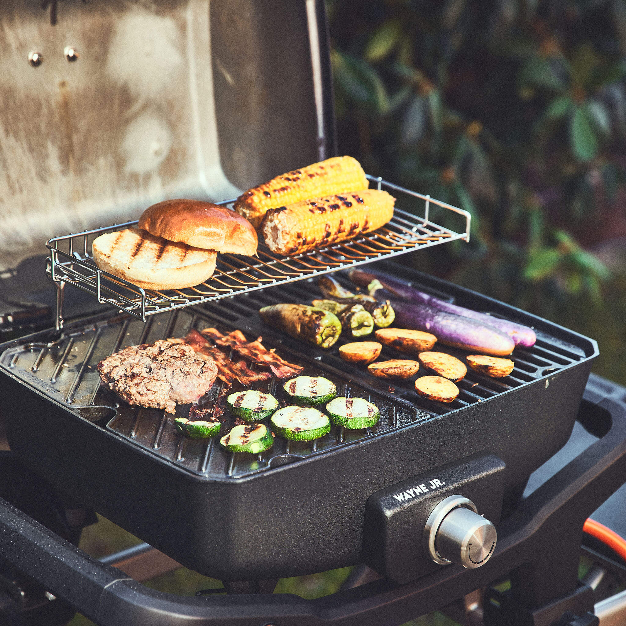 Burnhard Grillplatte Gusseisen beidseitig WAYNE Jr. 1-Brenner | 21.5 cm x 32 cm x 0.7 cm