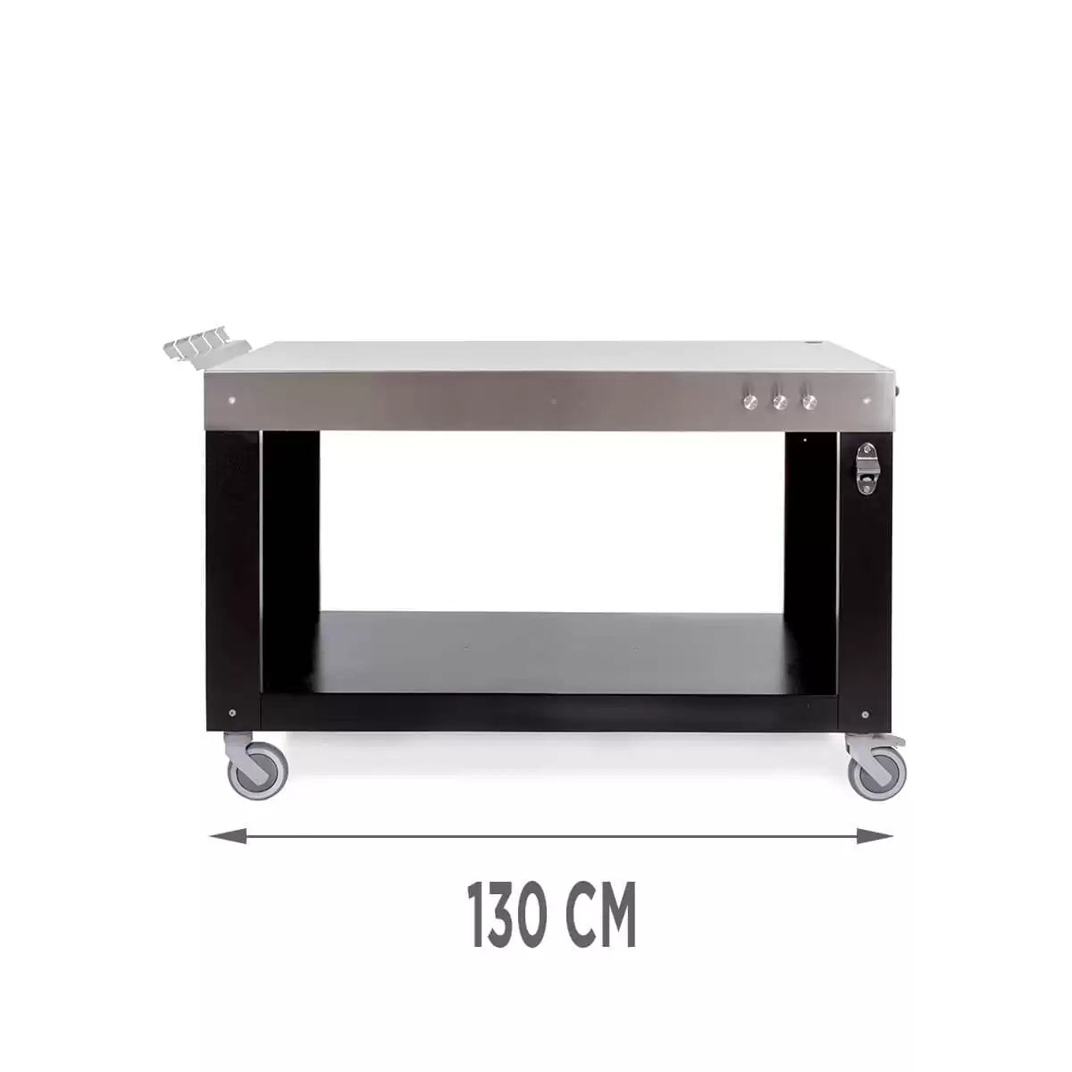 Alfa Forni Edelstahl-Arbeitstisch, 130 cm x 90 cm , Edelstahl Schwarz