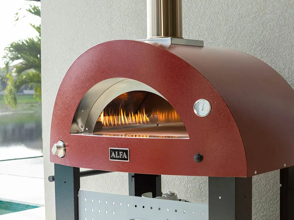 Alfa Forni Moderno 2 Pizze, Gas/Hybrid, Gelb
