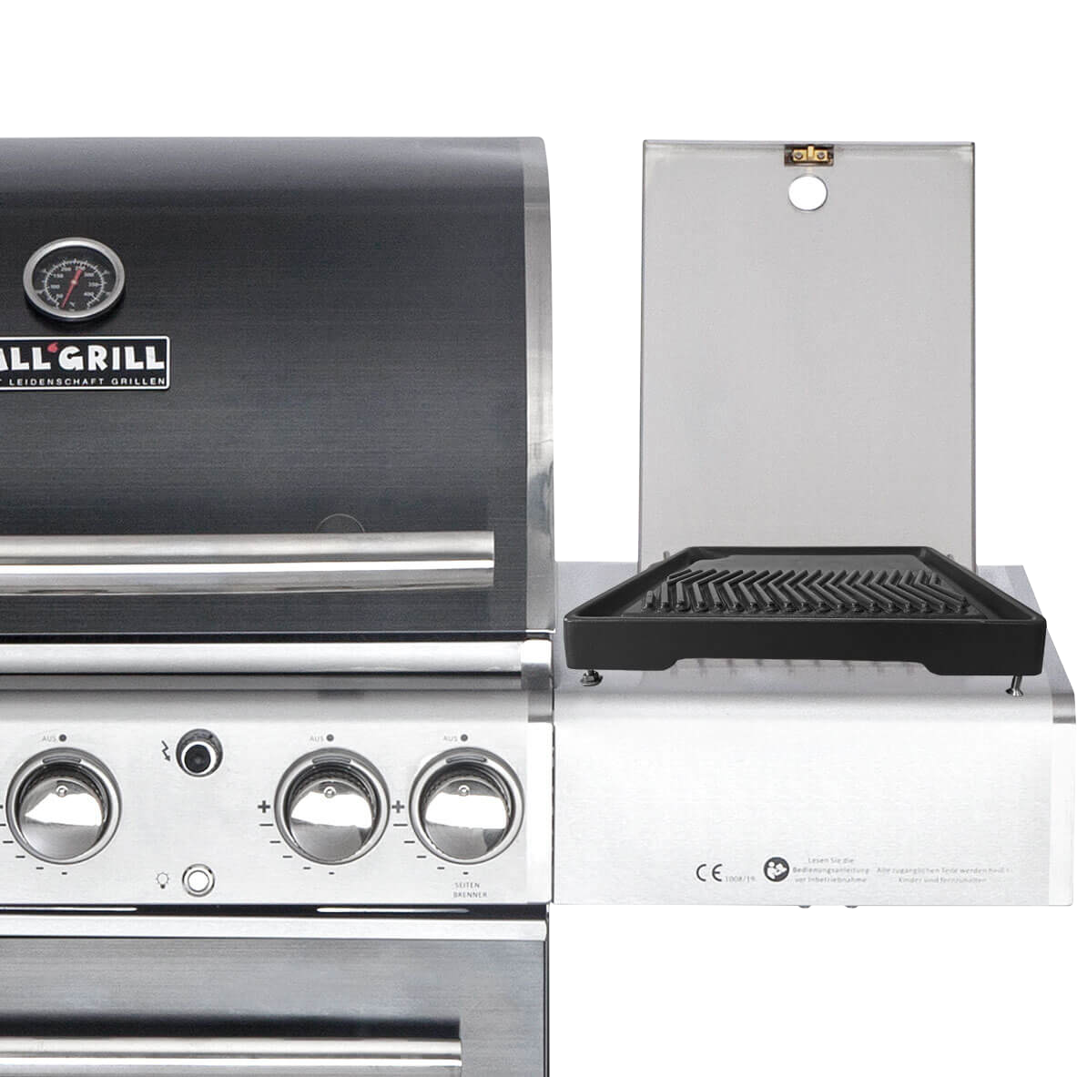 ALL’GRILL Gussplatte, für alle Seitenkocher