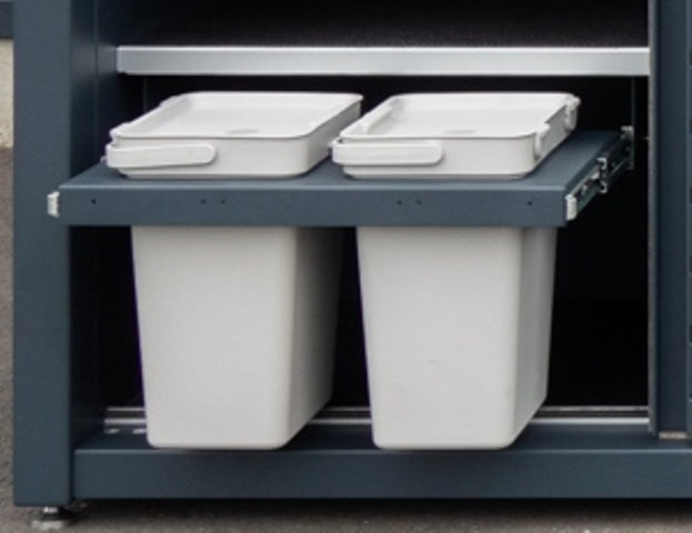 Dukin Outdoorküche Ausziehbare Schublade mit 2x 10L Müllkorb für CookOUT®
