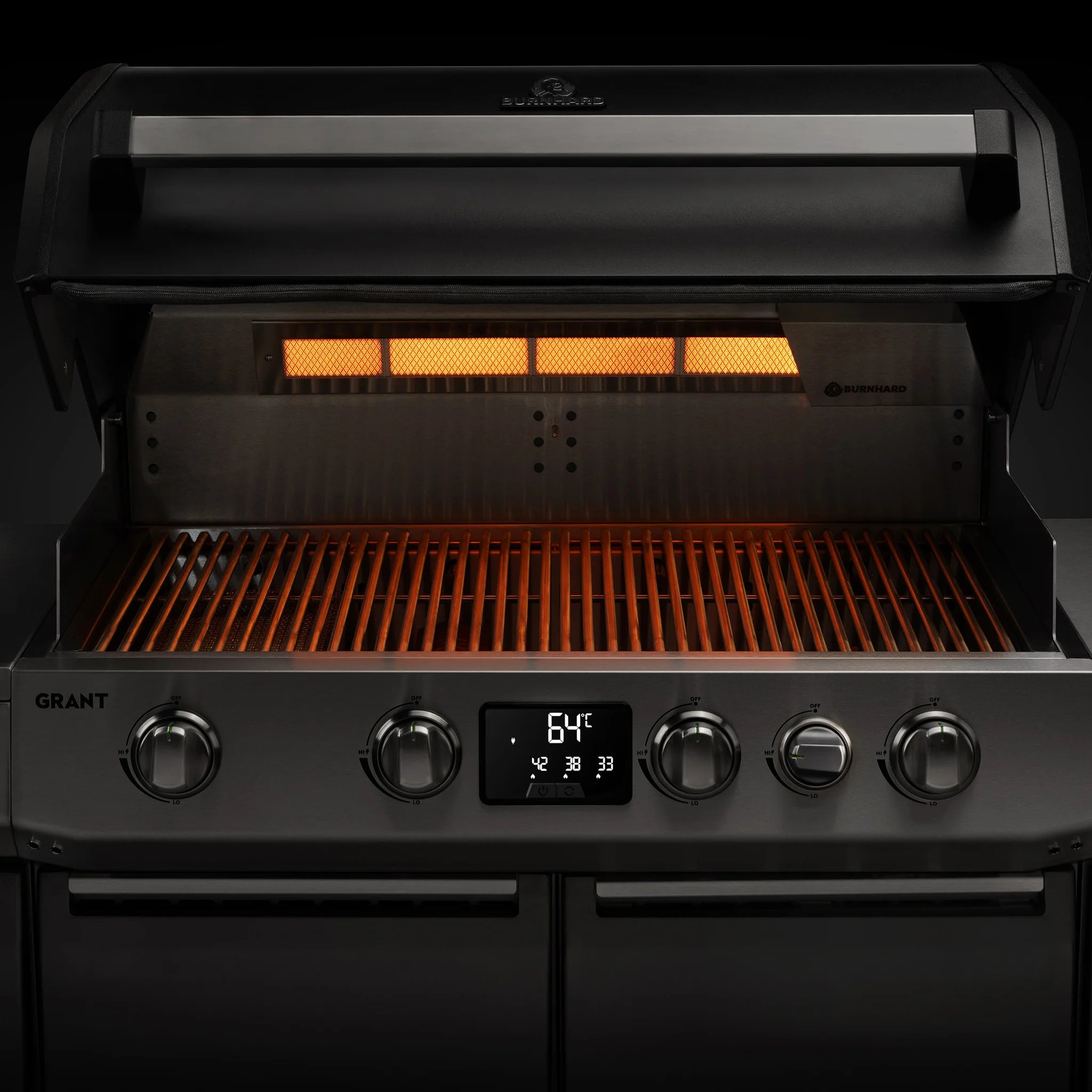 Burnhard GRANT Upgrade - Modularer Gasgrill 4-Brenner mit Schubladen und Edelstahlrost
