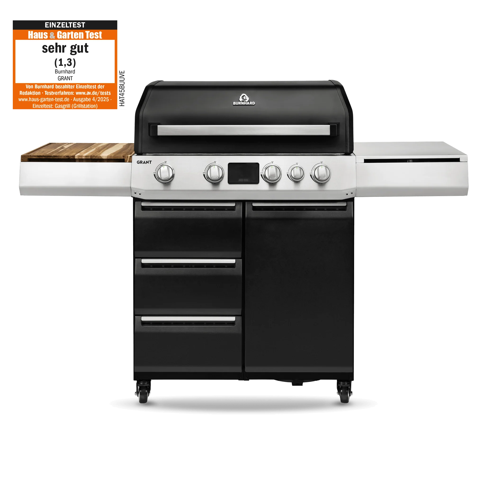 Burnhard GRANT Upgrade - Modularer Gasgrill 4-Brenner mit Schubladen und Edelstahlrost