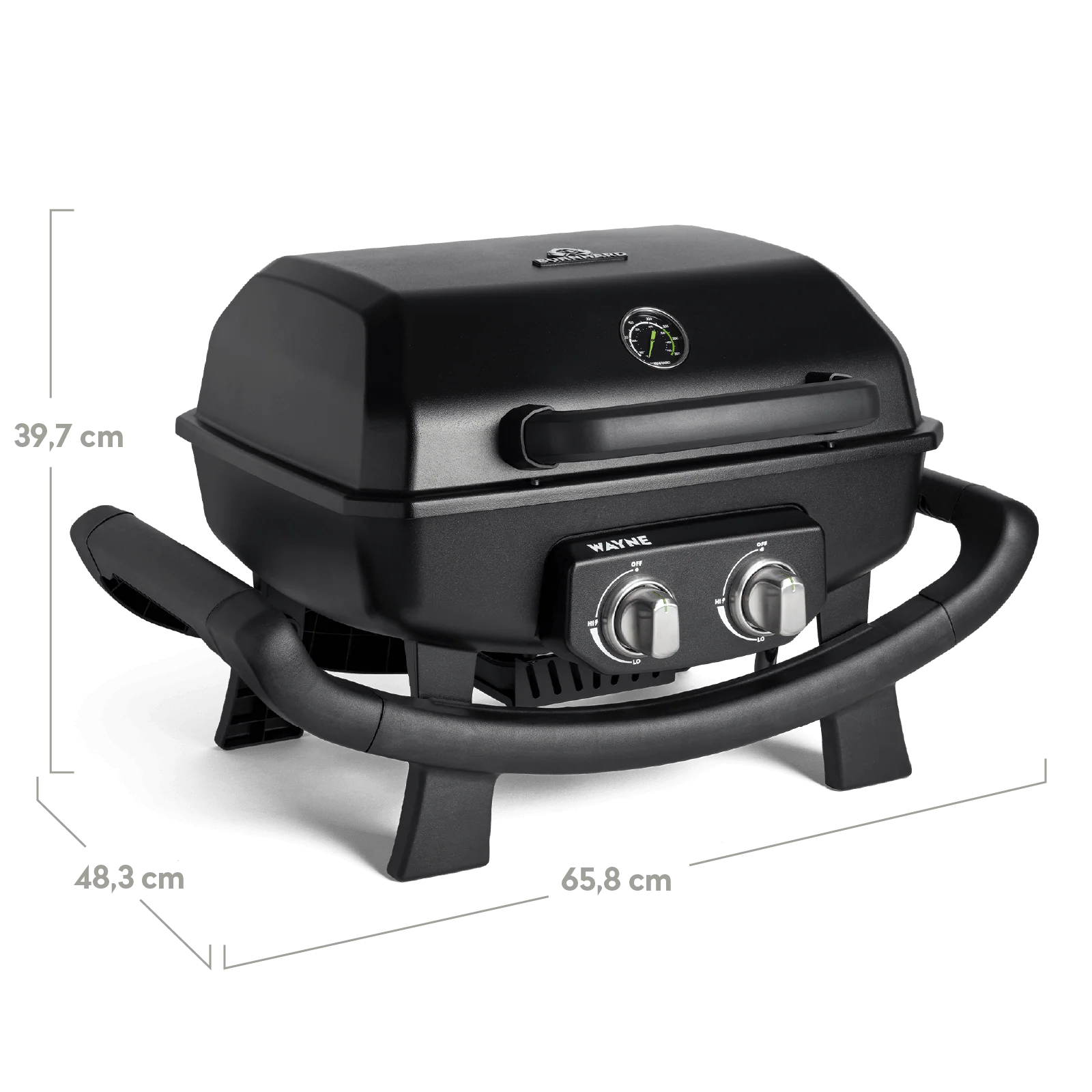 Burnhard WAYNE Balkongrill 2-Brenner inkl. Rollwagen