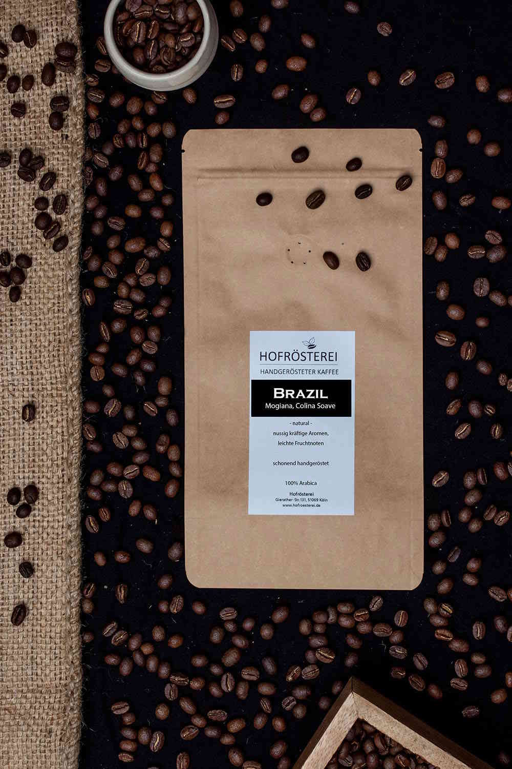 Hofrösterei Kaffeebohnen Brazil - Mogiana, Colina Soave 500g