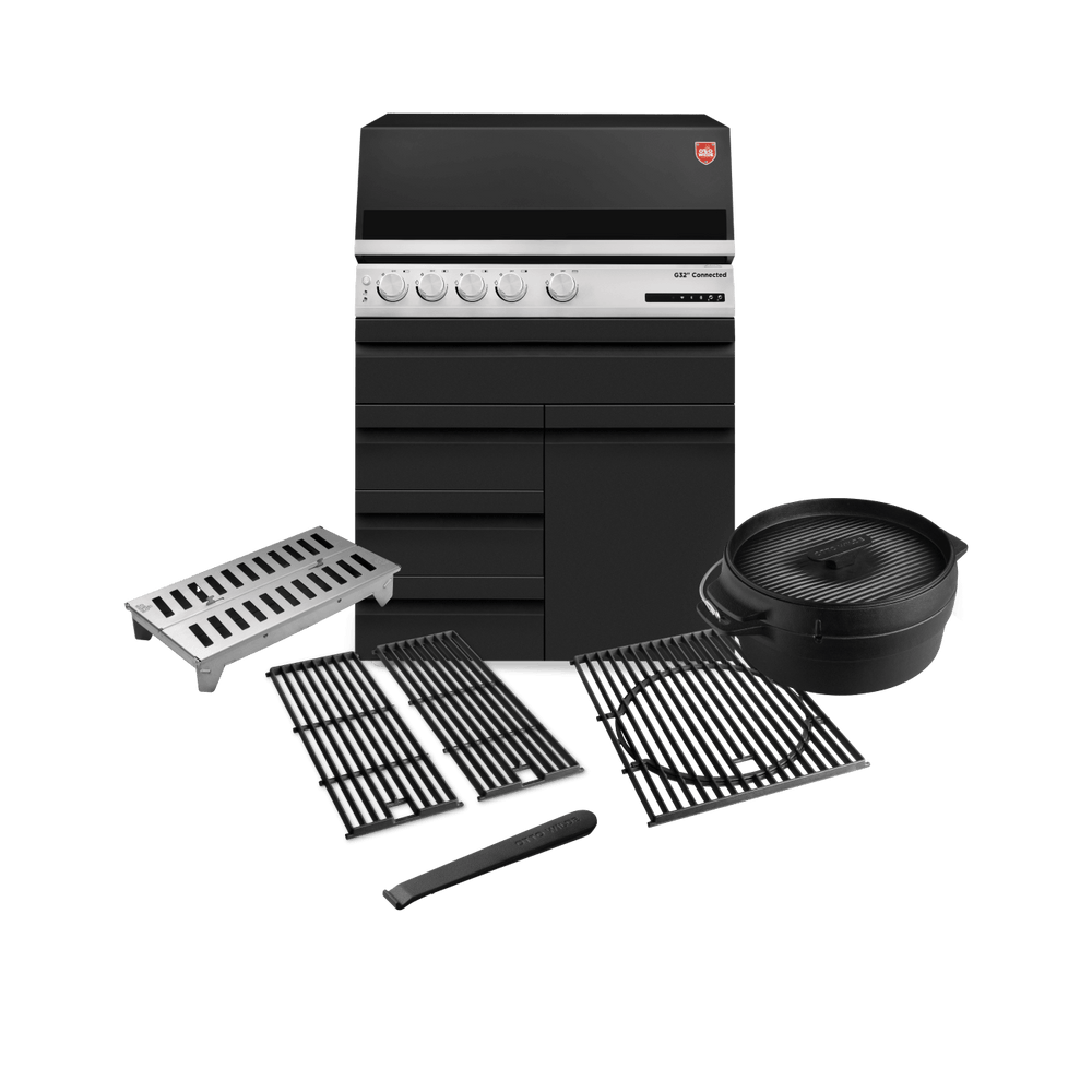 Otto Wilde „Slow Griller“-Set mit Gasgrill G32 Connected, 3 Schubladen + 1 Tür