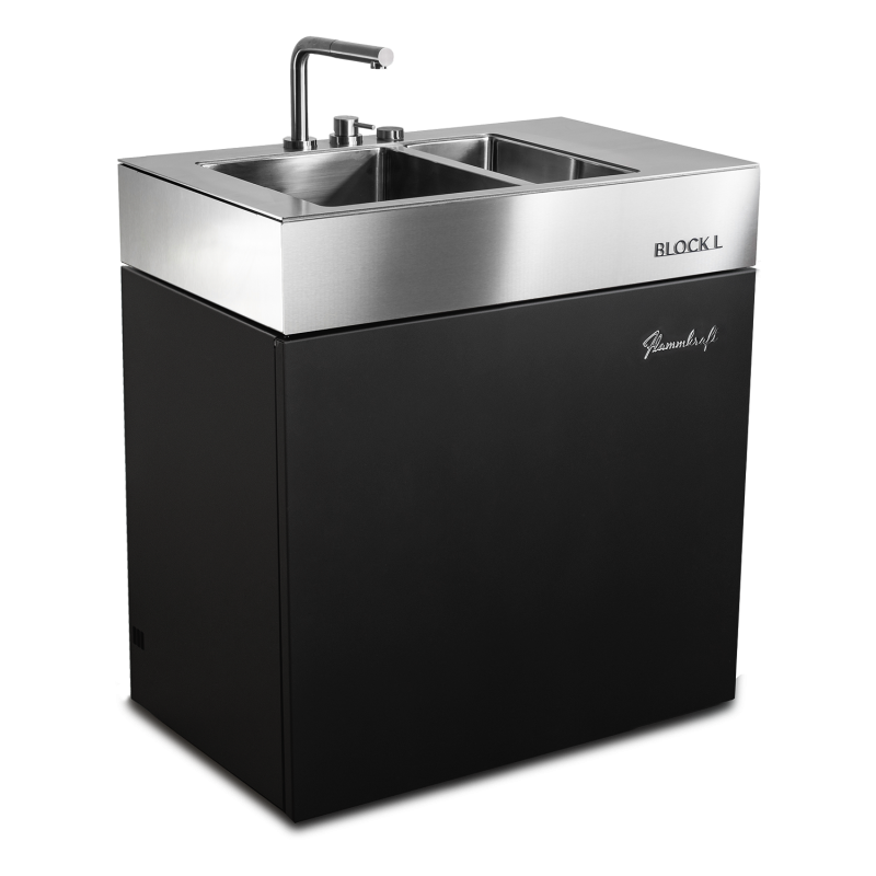 Flammkraft BLOCK L (Gen. 5) Spülmodul - Elfenbeinschwarz