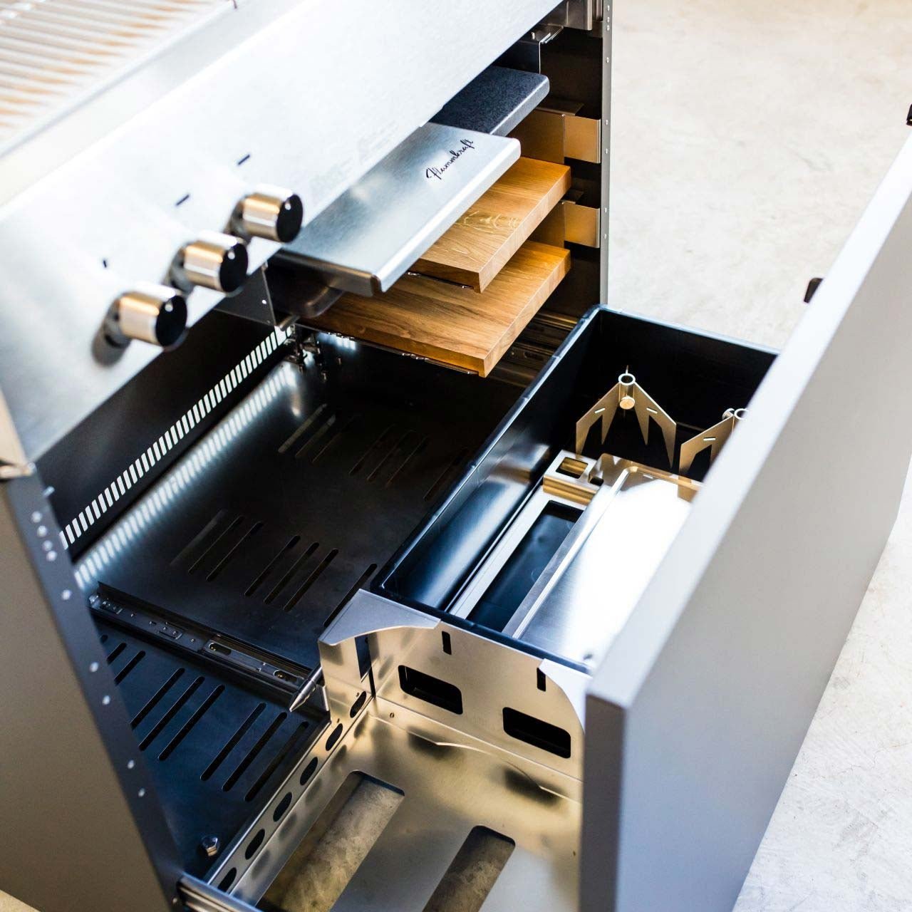 Flammkraft Gasgrill Block D Gen.5 Elfenbeinweiß