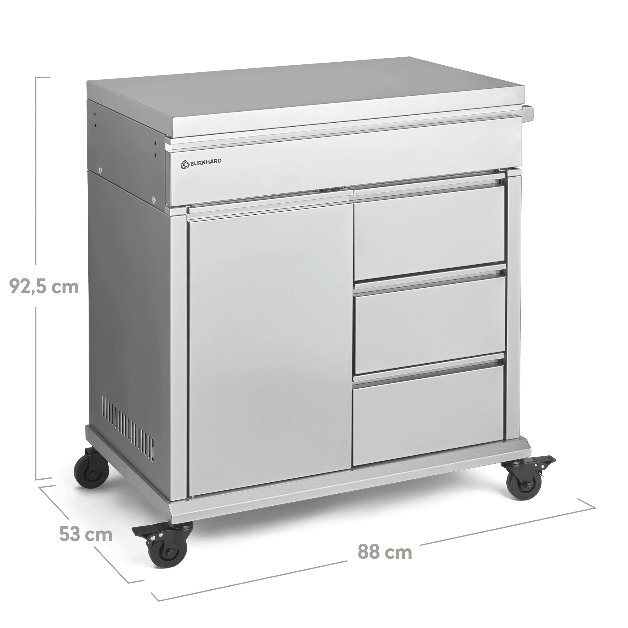 Burnhard Grill Beistellwagen Edelstahl