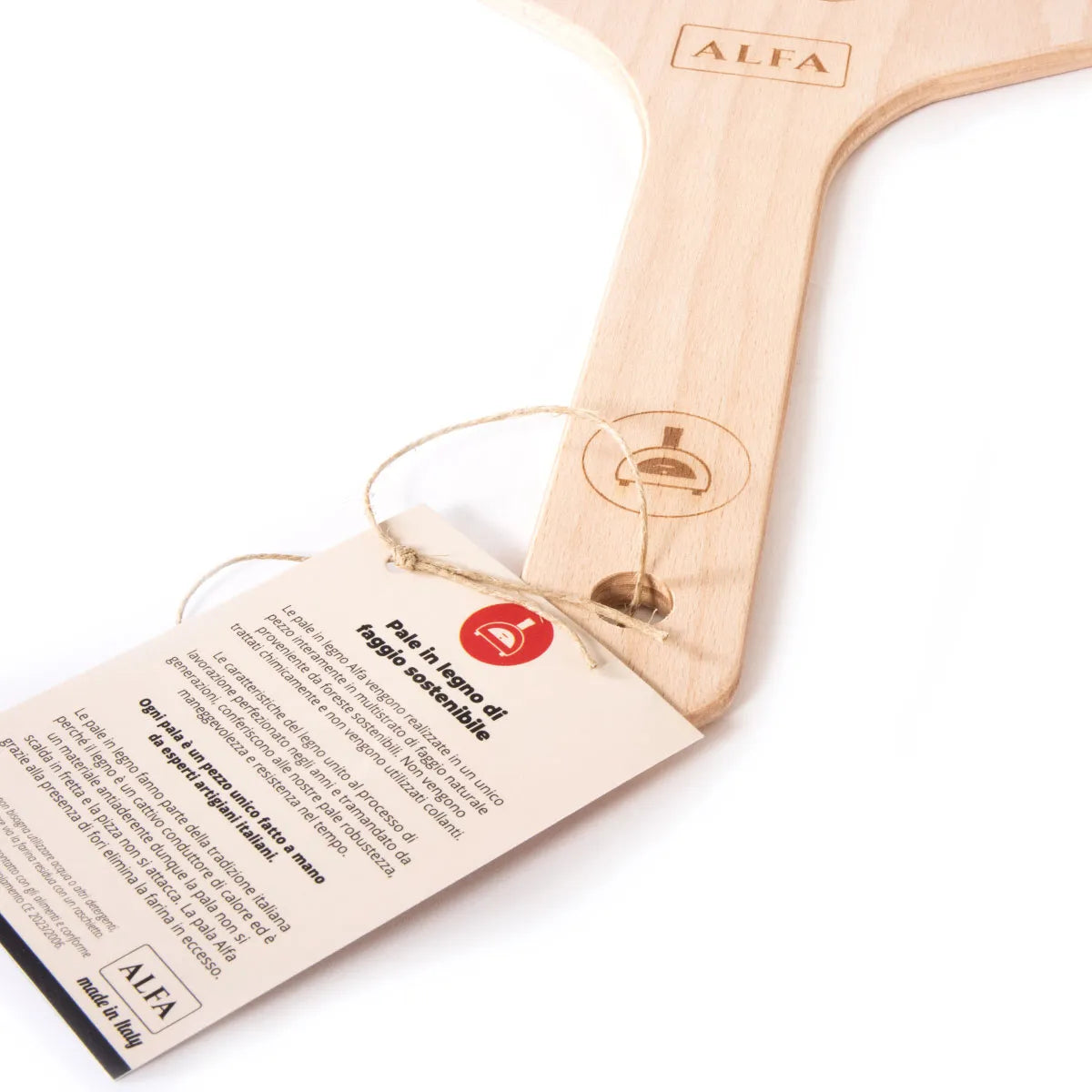 Alfa Forni Pizzaschaufel, Holz 36cm