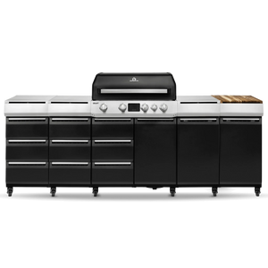 Burnhard GRANT Station - Modularer Gasgrill 4-Brenner mit Schubladen und Gusseisenrost