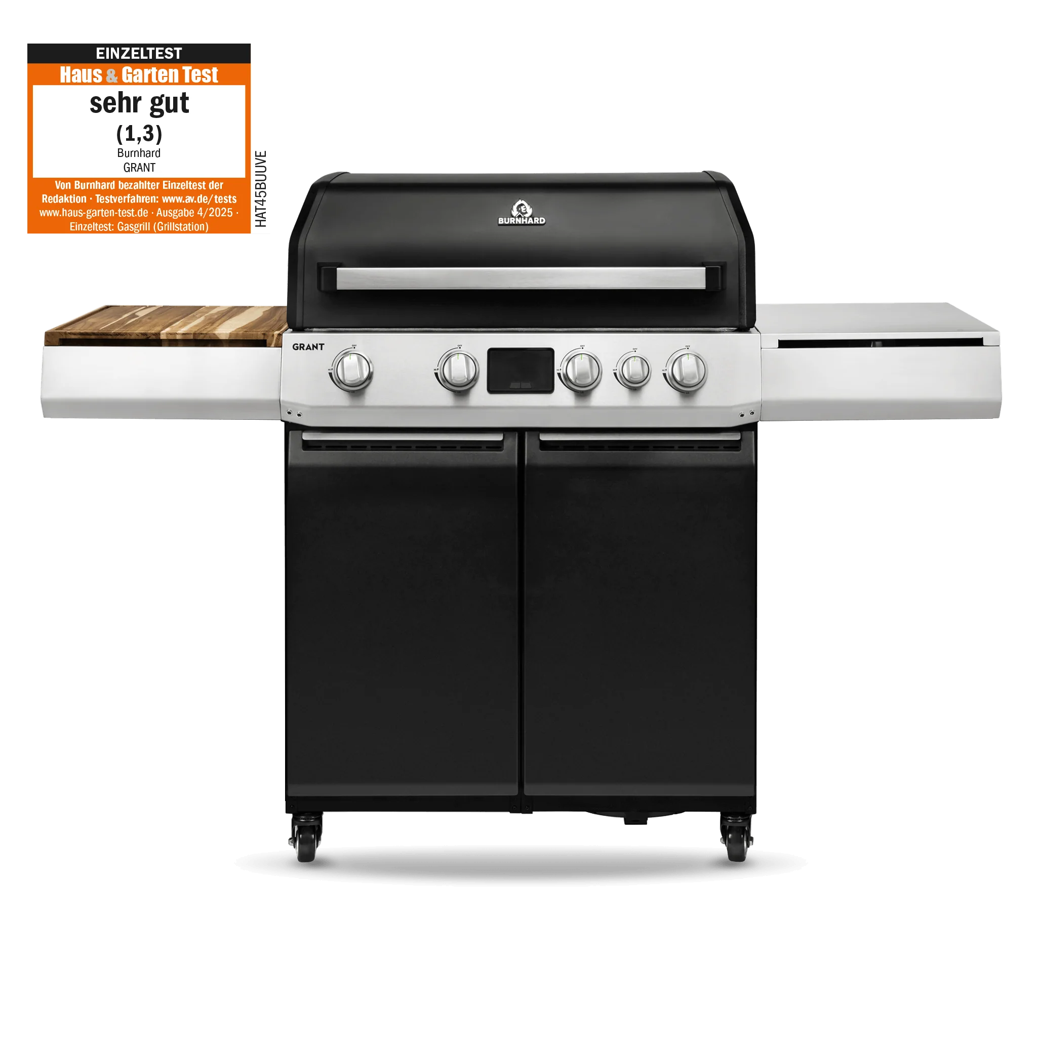 Burnhard GRANT Upgrade - Modularer Gasgrill 4-Brenner mit Türen und Edelstahlrost