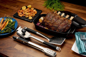 Napoleon Grillbesteckset PRO, 3-tlg. - Grillzange PRO, Grillwender PRO & Grillbürste PRO