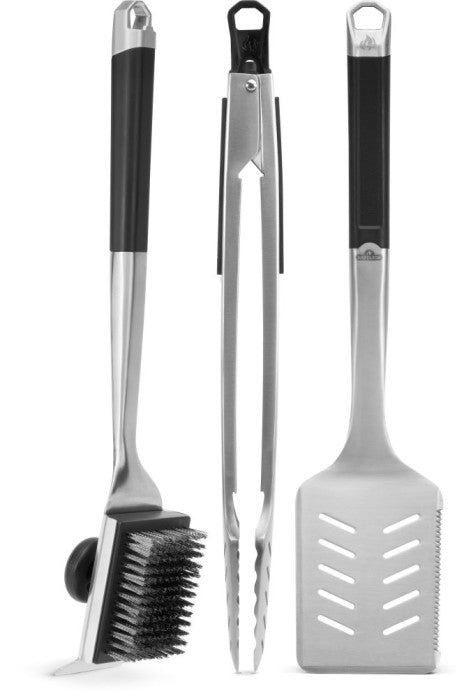 Napoleon Grillbesteckset PRO, 3-tlg. - Grillzange PRO, Grillwender PRO & Grillbürste PRO