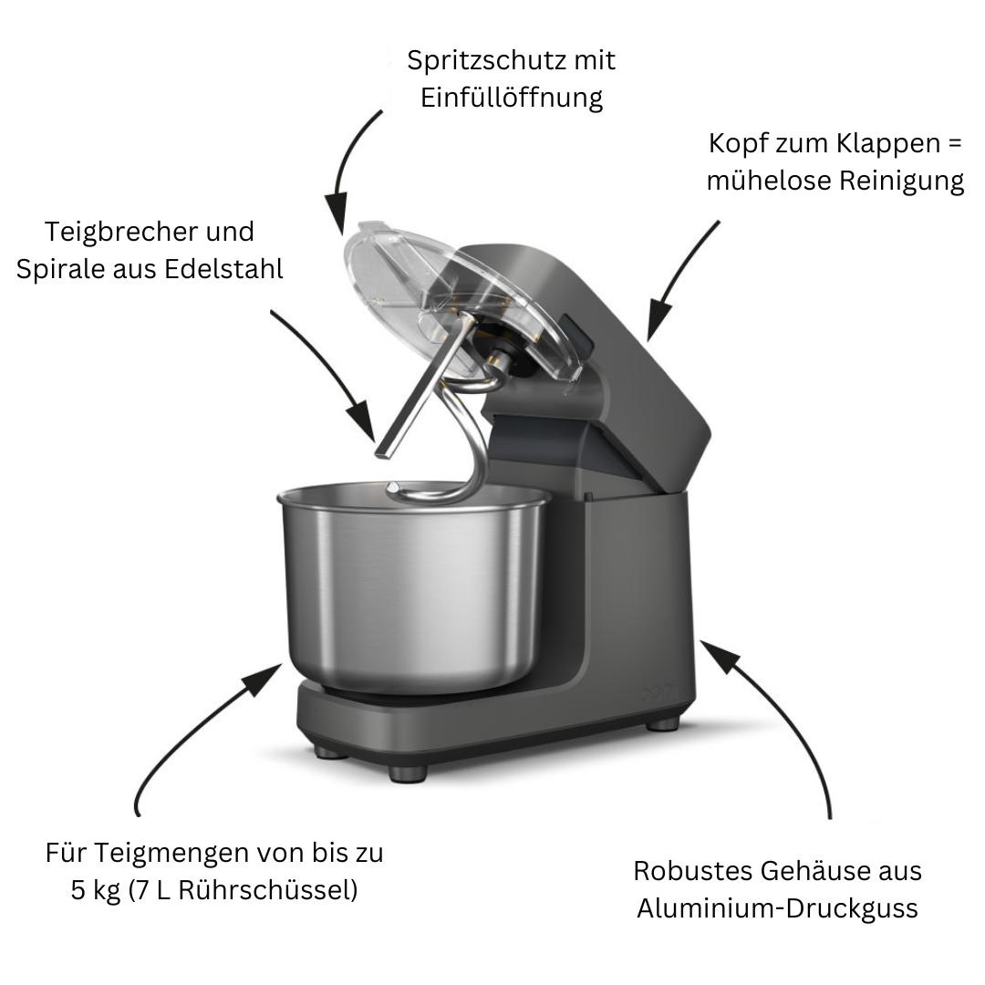 Ooni Halo Pro Spiral-Knetmaschine & Küchenmaschine Polar Weiß