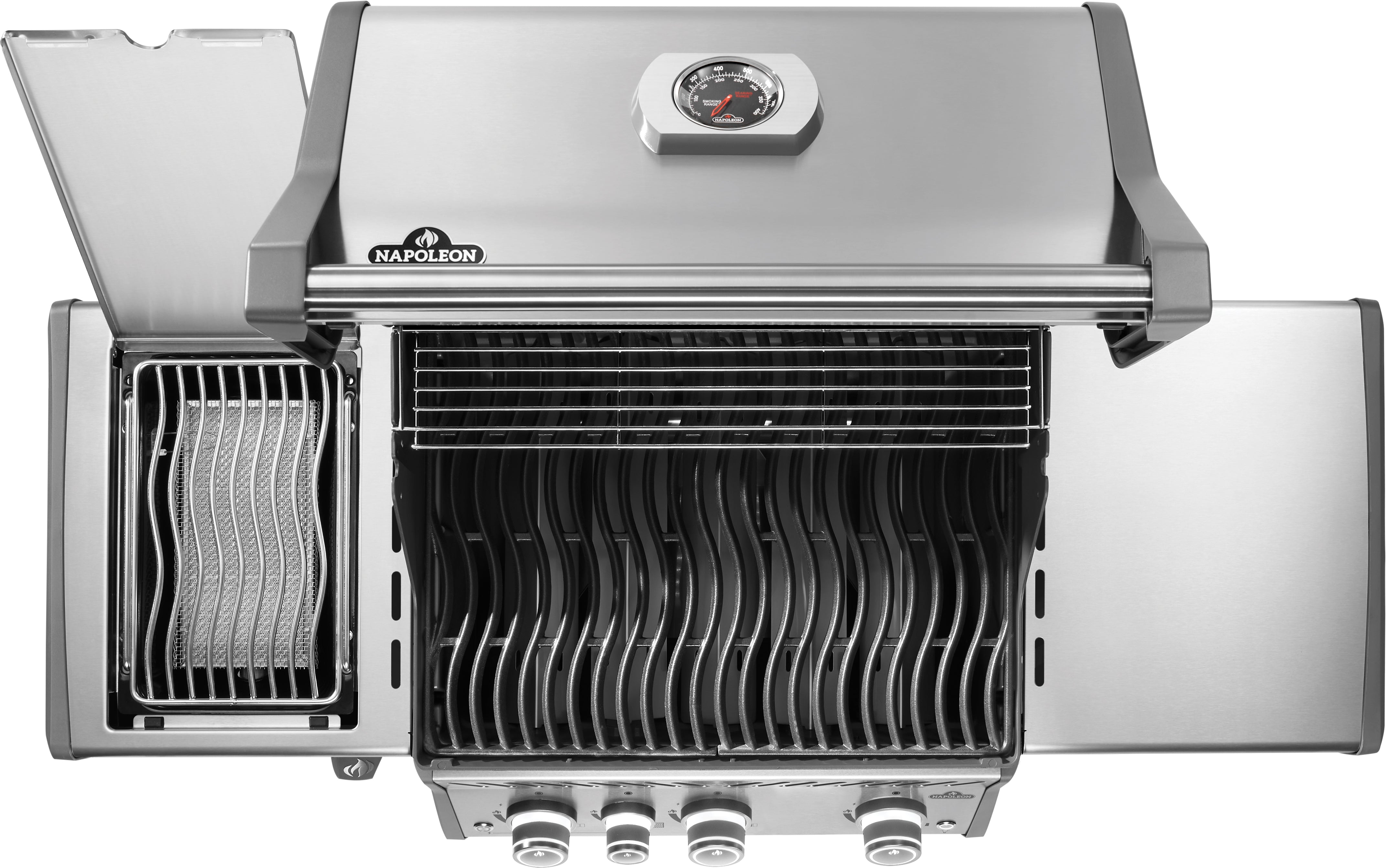 Napoleon Rogue Pro 425, SIZZLE ZONE Seitenbrenner, Edelstahl 2026