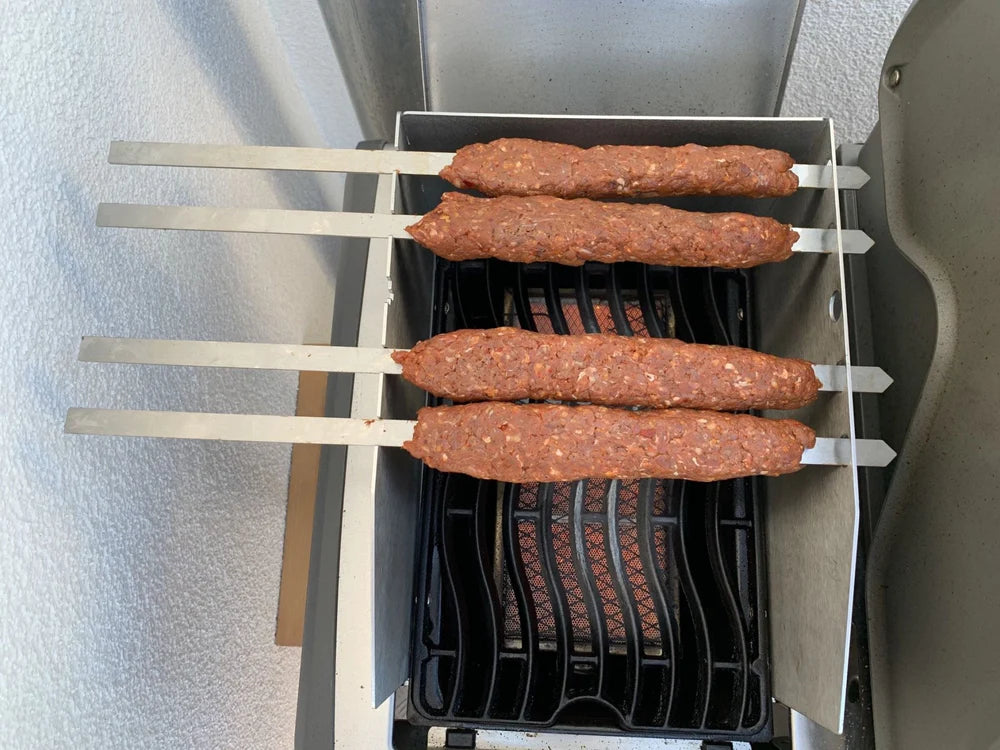 Bild 2 Adana mit den Babossa Grillspießen, 5Stk. passend für Babossa Windschutze