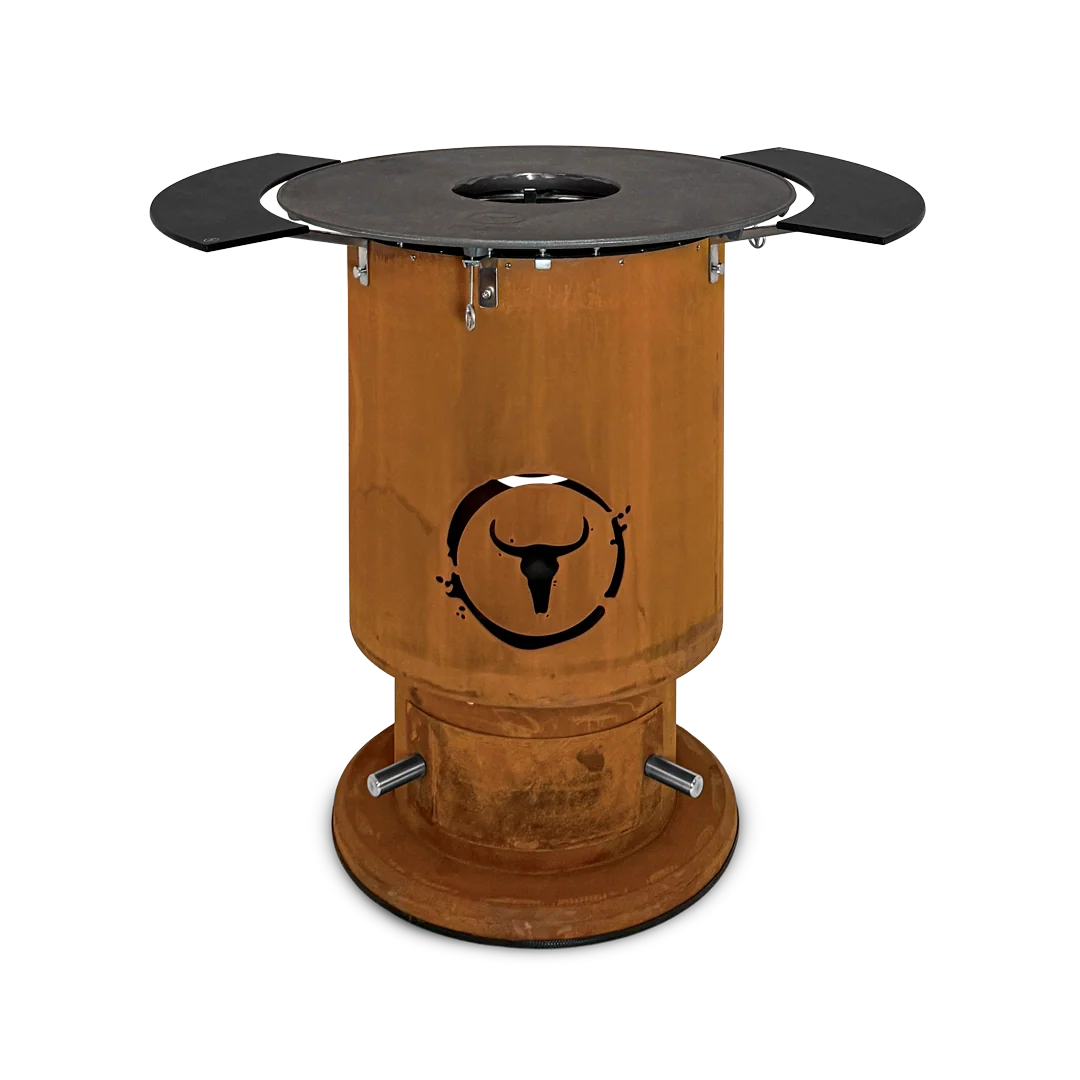 Moesta Bandit 2.0 corten - inkl. BBQ Disk + 2 Ablagen oben schwarz