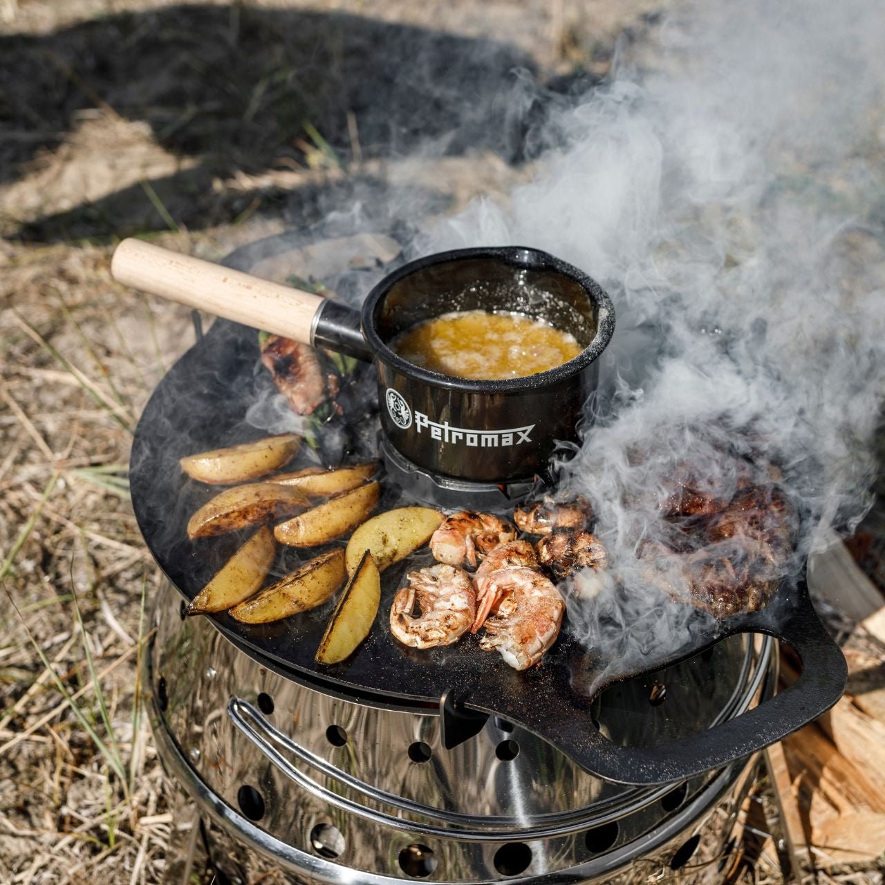 Petromax Kochaufsatz für Atago Grillplatte