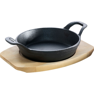 ALL’GRILL Gusseisenpfanne, mit Holzuntersetzer Ø12cm